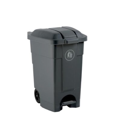 3274- 102531 Contenitore mobile grigio a pedale in plastica 70 lt