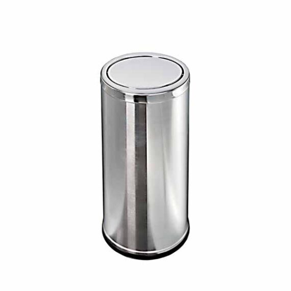 3414-106081 GETTACARTE CON COPERCHIO BASCULANTE INOX BRILLANTE 36 LT