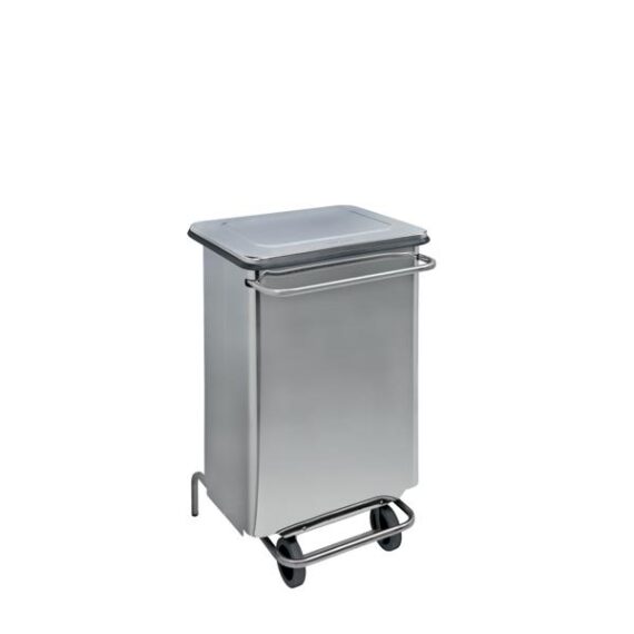 3222-790660 CONTENITORE MOBILE  CONTIMAR A PEDALE INOX BRILLANTE 70LT