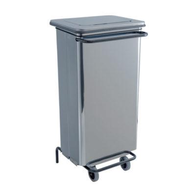 3216-790624 CONTENITORE MOBILE  CONTINOX A PEDALE INOX BRILLANTE  IN INOXBRILLANTE 110LT