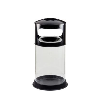 3418-774001 POSACENERE GETTACARTE ANTIFUOCO TRASPARENTE GRISU' KRIL 110LT