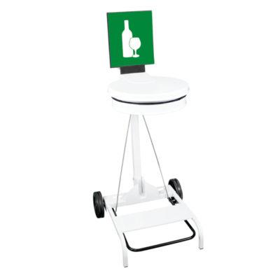 3233-601042 PORTASACCO MOBILE CON COPERCHIO E PEDALE CONTIMOBILE BIANCO 110LT