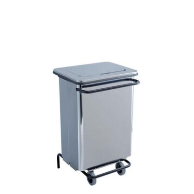 3213-790630 CONTENITORE MOBILE  CONTINOX A PEDALE 70 LT INOX BRILLANTE