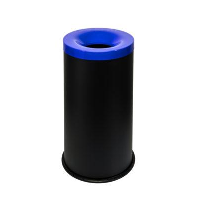 3411-770025 GETTACARTE ANTIFUOCO CON COPERCHIO COLORATO BLU 90 LT