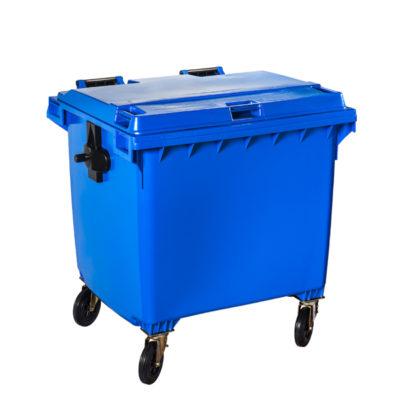 3433-766642 CONTENITORE GRIGIO CON 4 RUOTE CONTIVIA 4 BLU 660LT