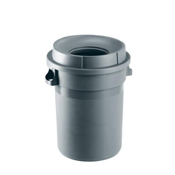 3345-114110 GETTACARTE GRIGIO 80 LT CON COPERCHIO AD IMBUTO