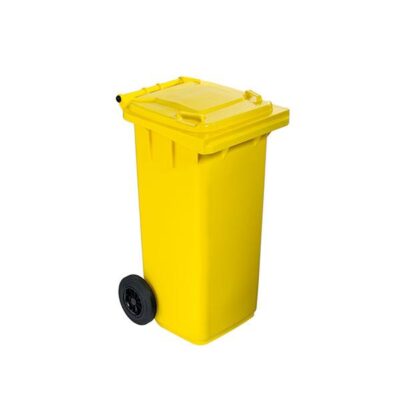 3432-766611 CONTIVIA 2 CONTENITORE IN PLASTICA DUE RUOTE 120LT GIALLO