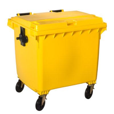 3434-766661 CONTENITORE  CON 4 RUOTE CONTIVIA 4  GIALLO 1100LT