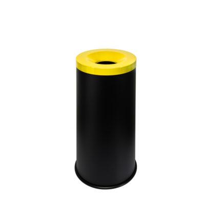 3410-770016 GETTACARTE ANTIFUOCO CON COPERCHIO COLORATO GIALLO 50 LT