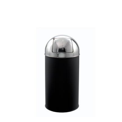 3411-106053 GETTACARTE PUSH NERO CON TESTA INOX 40LT