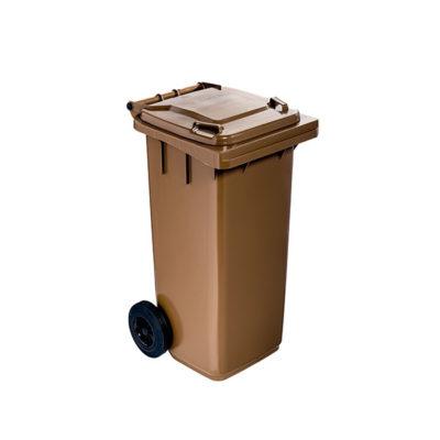3432-766614 CONTIVIA 2 CONTENITORE IN PLASTICA DUE RUOTE 120LT MARRONE