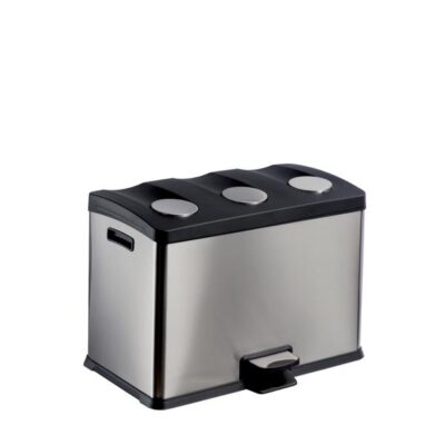 3249-106500 PATTUMIERA  A PEDALE PER LA RACCOLTA DIFFERENZIATA MULTIFLUX 3 SCOMPARTI DA 12 LT