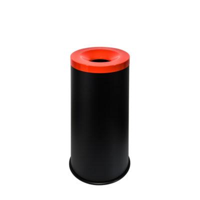3410-770017 GETTACARTE ANTIFUOCO CON COPERCHIO COLORATO ROSSO 50 LT