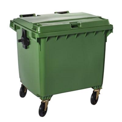 3434-766663 CONTENITORE  CON 4 RUOTE CONTIVIA 4  VERDE 1100LT