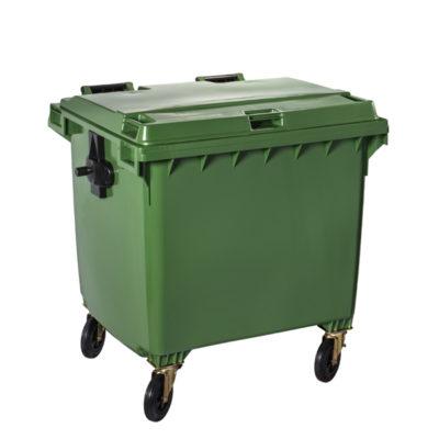 3433-766643 CONTENITORE GRIGIO CON 4 RUOTE CONTIVIA 4 VERDE 660LT