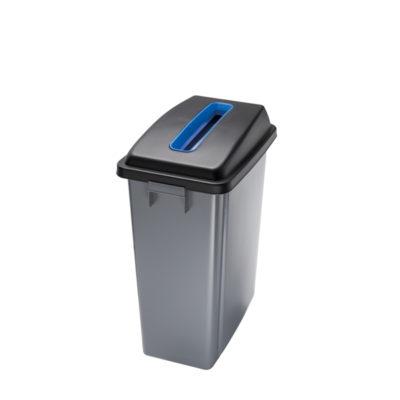 3333-114205 Gettacarte per la raccolta differenziata office 60 lt coperchio superiore foro blu