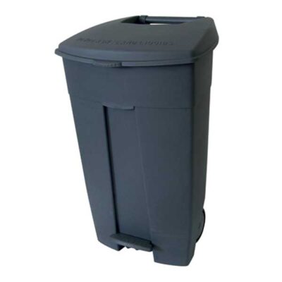 3268- 102530 Contenitore mobile grigio a pedale in plastica 120 lt