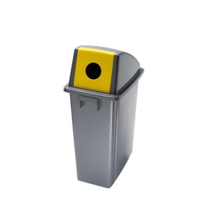 3339-114216 Gettacarte per la raccolta differenziata office 60 lt coperchio frontale giallo