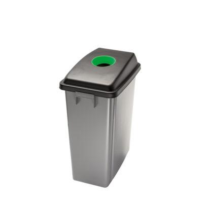 3336-114208 Gettacarte per la raccolta differenziata office 60 lt coperchio superiore foro verde